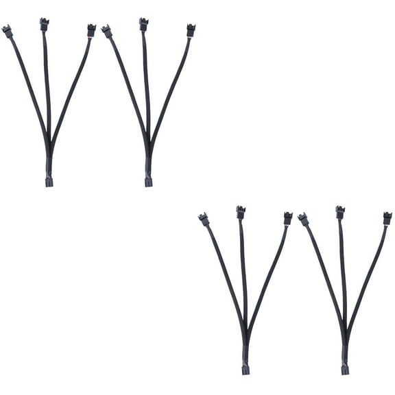 MLINS 4 pcs 1 to 3 Mainboard 4 PIN Fan Extention Cables PWM Adapter Cable Computer Case Mainboard 4 PIN Power Cables Connectors Fan Splitter
