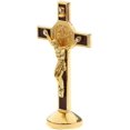 thumbnail image 1 of Crucifix Statue Jesus Christ on Cross for Car, Home, Chapel, Gold, 1 of 4