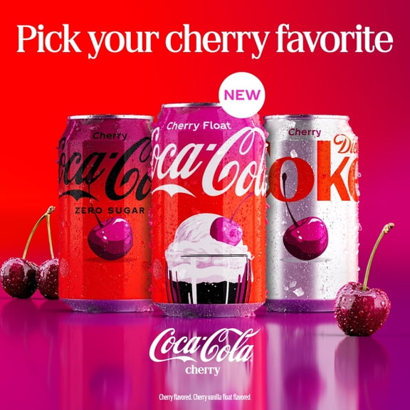 Coca-Cola Cherry Soda Mini Cans 6 CT / 7.5 fl oz - Pack of 1