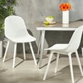 thumbnail image 2 of Posey Chair - White Outdoor Dining Chairs With Stability. Polypropylene For Weather Resistance. Stable Frames Diamond Mesh Pattern. Backyard Opulence. 18.83 In. Depth, 21.93 Width, 33.16 Height,, 2 of 7