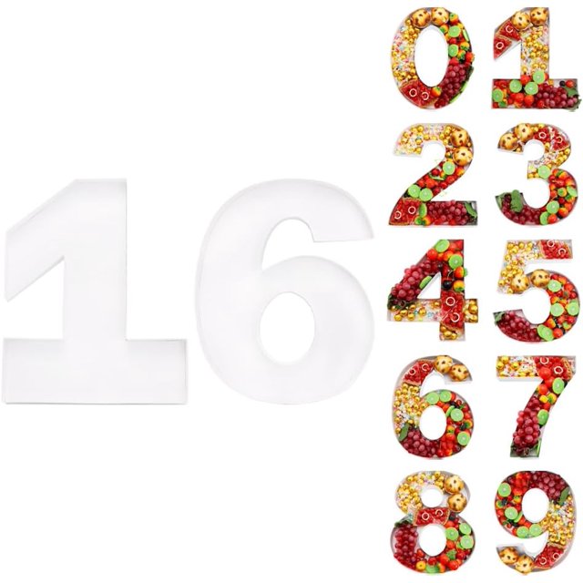 Charcuterie Cardboard Number Fillable Shaped Treat Decorative Box Anniversary Birthday Table Centerpiece (16 Style, 15inch)