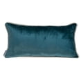 thumbnail image 1 of HomeRoots 402770 Reversible Gray & Teal Lumbar Velvet Throw Pillow, Multi Color, 1 of 1