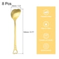 thumbnail image 2 of 8uds Corazón Forma Cucharas Inoxidable Acero 5.7 Pulgada Postre Cucharas Café Cuchara Cucharadita Revolver Cuchara para Té Azúcar, Oro, 2 of 7