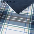 thumbnail image 5 of Amberspace Reversible Checkered 7-piece Bed in a Bag Comforter Set with Sheets,Dark Blue,Full, 5 of 8