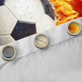 thumbnail image 4 of Erosebridal Soccer Black Out Curtains, Fire Water Sport Curtains Pack of 2 (42x63 Each) for Men and Boys, 4 of 6