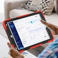 thumbnail image 4 of Case for iPad Air 3rd Generation 2019/iPad Pro 10.5 Inch 2017 with Screen Protector, 360 Degree Rotating Kickstand Hand Strap Heavy Duty Shockproof Cover with Shoulder Strap, Red, 4 of 7