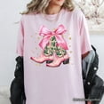 thumbnail image 5 of Pink Western Coquette Cowgirl Boots T-Shirt, Country Holiday Tee, 5 of 8