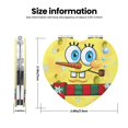 thumbnail image 3 of Pofeuu SpongeBob SquarePants Miroir de Maquillage de Poche Portable Couverture en PU Miroir de Voyage Compact avec Verre Double Face Normal et Grossissant - Forme Ronde - Forme Cœur, 3 of 9