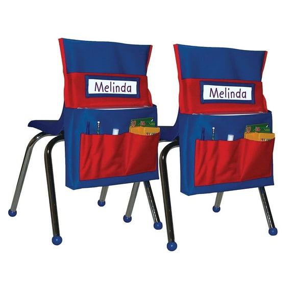 Carson Dellosa Education Chairback Buddy Pocket Chart, Blue/Red, Pack of 2