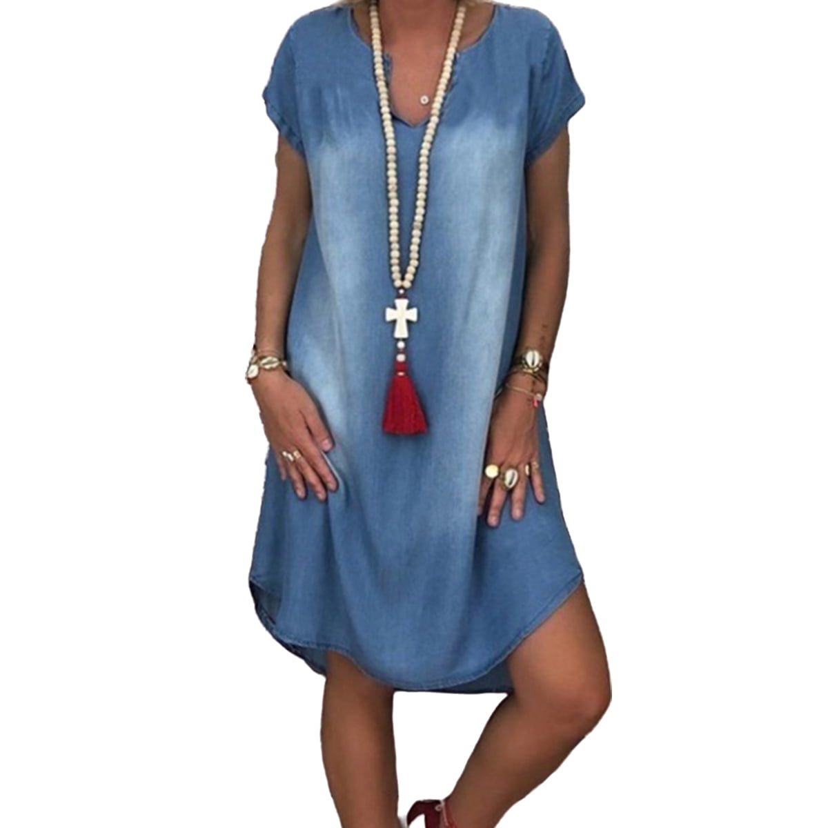 blue jean dress walmart