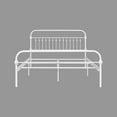 thumbnail image 5 of FurnitureR Homy Casa Industrial Style Iron Metal Standard Bed Frame White Queen Industrial,Scandinavian, 5 of 5