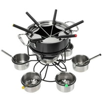 BESTYASH Melting Pot Fondue Cheese Fondue Pot Black Plastic Cooking For Cooks 1 Set