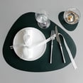 thumbnail image 4 of Juego de manteles individuales y posavasos de cuero Artificial, tapetes de mesa, tapetes de café aislantes lavables resistentes al calor, manteles individuales de cocina, 4 of 5
