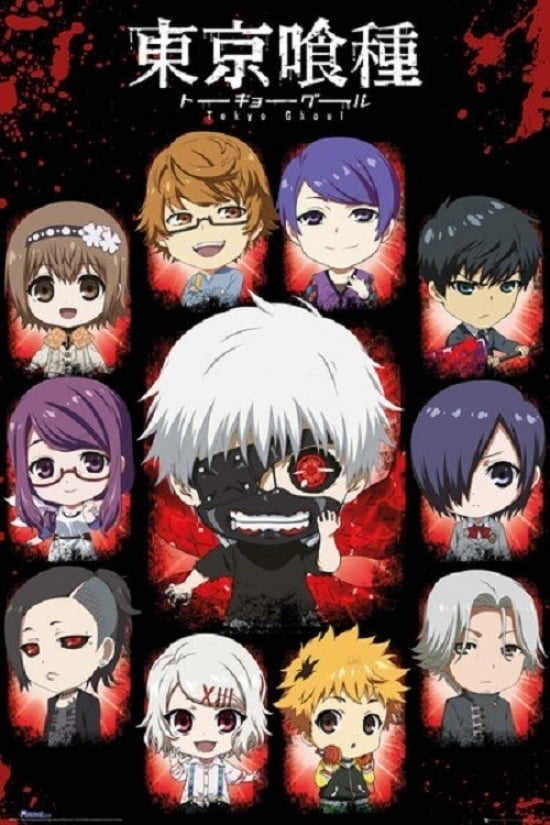 Tokyo Ghoul Manga Anime Tv Show Poster Print Chibi Characters Clear Poster Hanger Walmart Com