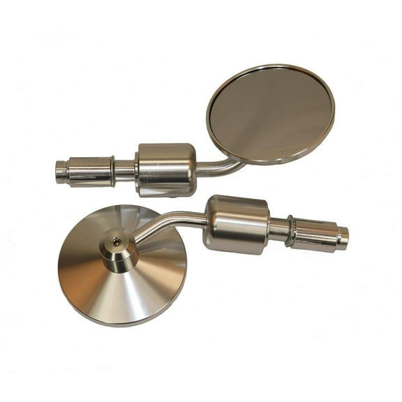 Universal Parts 7/8" Bar End Mirrors - Silver