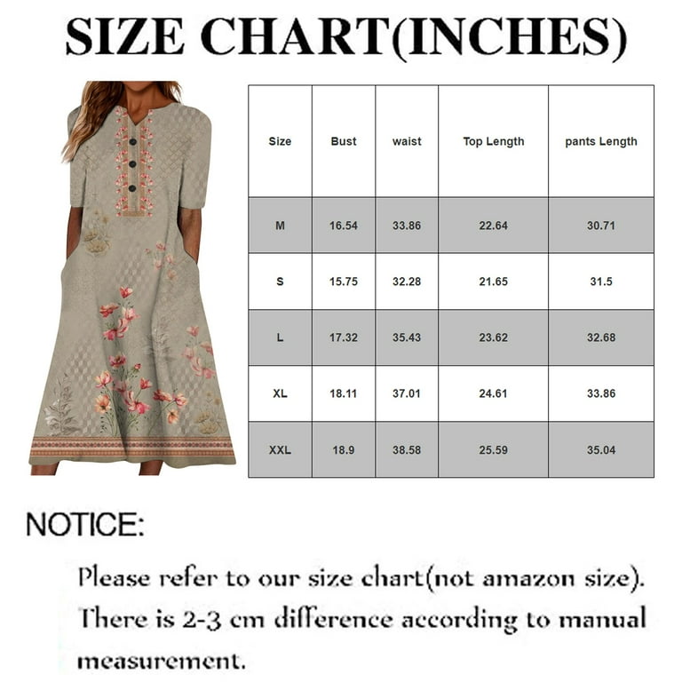 BEEYASO Clearance Summer Dresses for Women Solid Crew Neck A-Line  Mid-Length Leisure Long Sleeve Dress Blue XL 