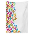 thumbnail image 3 of Ambesonne Colorful Tablecloth Rectangular Table Cover, Alphabet Lettering, 60"x90", Multicolor, 3 of 4