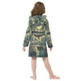thumbnail image 7 of FORMRS Niños Bathrobe Unisex Hooded Robe Soft Plush Pajamas Sleepwear, Size 7-9T, Whale and Moon, 7 of 7