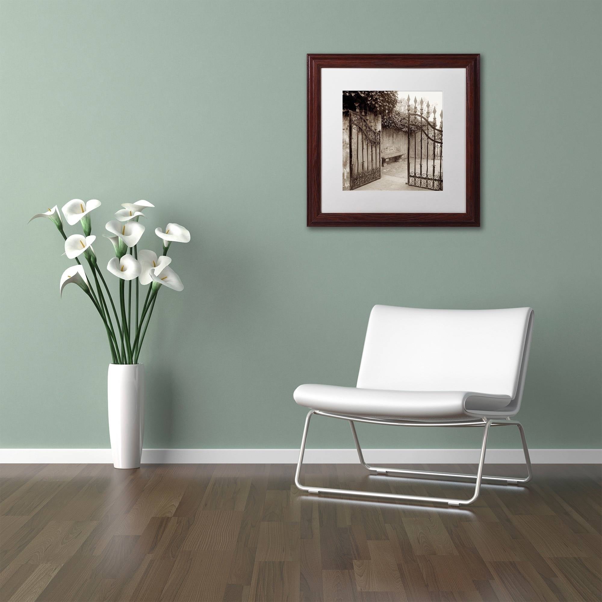 Trademark Fine Art "Avignon I" Canvas Art by Alan Blaustein, White Matte, Wood Frame