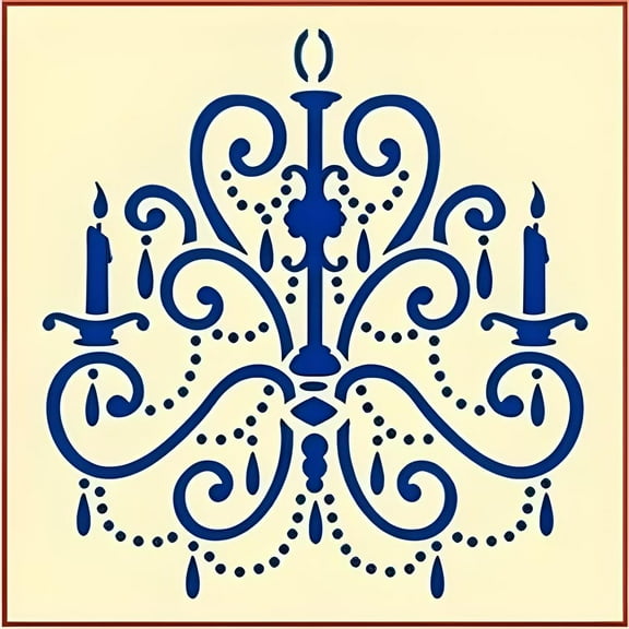 Chandelier Stencil - French France Country Stencils Deco Art Painting DIY Craft Plastic Wall Stencil Home Decoration French words reusable Mylar template - The Artful Stencil