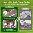 thumbnail image 3 of MEDEHOO 47" Two Story Rabbit Hutch with Wheels, Indoor Outdoor Rabbit Cage with Wheels & Leak-Proof Trays for Rabbits, Guinea Pigs(Brown), 3 of 7