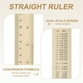 thumbnail image 5 of Uxcell 6pcs Straight Ruler 7.87" Metric SAE Aluminum Rulers with Hole Beige, 5 of 7