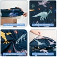 thumbnail image 4 of Beavtaens 4 Piece Toddler Bedding Set, Breathable and Soft Baby Sheet Set, Includes Quilted Comforter, Flat Sheet, Fitted Sheet and Pillowcase for Boys (Blue Dinosaur), 4 of 8