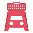 thumbnail image 4 of Lexi Home 12” Step Stool Foldable Collapsible Step Stool with Handle & Rubber Grips, Red, 4 of 7