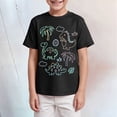 thumbnail image 2 of Staki Shirts Boys Short Sleeve Kids Boy Short Sleeve Graphic Tees Cotton Casual Summer Tops T-Shirts 2-9Y 10-14Y(Black,5-6 Years), 2 of 4