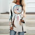 thumbnail image 1 of Puntoco Mujeres tops Winter Dream Net Pluma Impresión Botón Sudadera Pullover tops Puntoco Puntoco-1310, 1 of 1