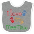 thumbnail image 3 of Inktastic I Love My Meemaw Girls Baby Bib, 3 of 4
