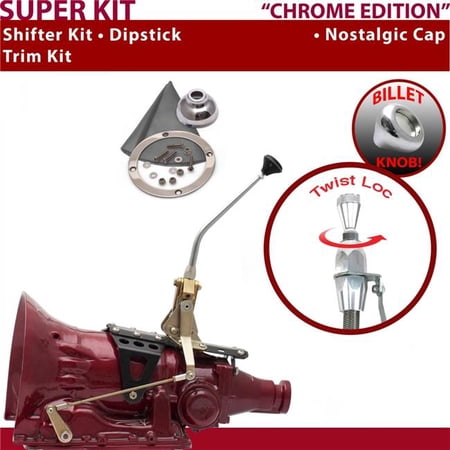 American Shifter FMX Shifter Kit Chrome 10 in. Trim Kit Dipstick for EEDD6