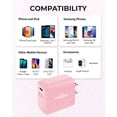 thumbnail image 5 of Liquipel Powertek Pastel Type-C Fast Charging Wall Charger 20W PD USB-C with Foldable Plug, for iPhone, iPad, iWatch, Galaxy, Tablet, 5 of 7