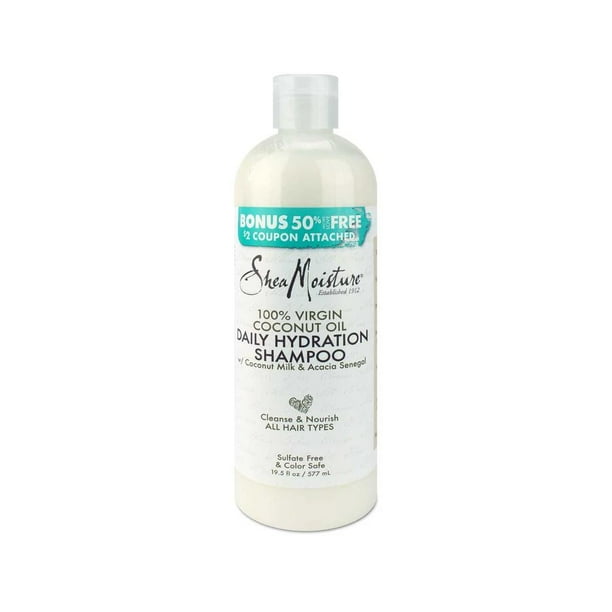 Shea Moisture 100 Virgin Coconut Oil Shampoo 19.5 Oz,Pack of 2