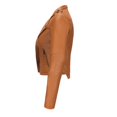 thumbnail image 4 of SWSMCLT Women's Faux Leather Jacket Snow Spring PU Motorcycle Full Zip Windbreaker Fall Jackets Long Sleeve Jacket Umber 3X-Large, 4 of 4