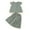 Green, variant on Futezty Girls Summer Outfits, 4th of July Baby Girl Outfits 2pcs Kid Girl Bowknot Design Sleeveless Tee and Floral Print Leggings Shorts Set