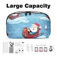thumbnail image 3 of Christmas Digital Pouch with Oxford Fabric, Waterproof Electronic Organizer Travel Case, Cord and Cable Organizer, Canvas Storage Box Small, Hard Drive Bags Included - 5.9x9.44x3.14 in, 3 of 6