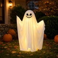 thumbnail image 5 of Kdkad Halloween Light Up Ghost Decor, 33 In Spooky Cute Standing Ghost, Halloween Decorations for Front Door Porch Yard Tree, Indoor Party Room Decor, 5 of 8