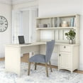 thumbnail image 2 of Pemberly Row Contemporary L Shaped Desk with Hutch in Antique White, 2 of 7