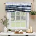 thumbnail image 3 of Abstract Blue Gray White Mountain Window Valance Curtain Modern Rod Pocket Short Curtain for Living Room, Bedroom & Kitchen Window Decor 60x18in, 3 of 8