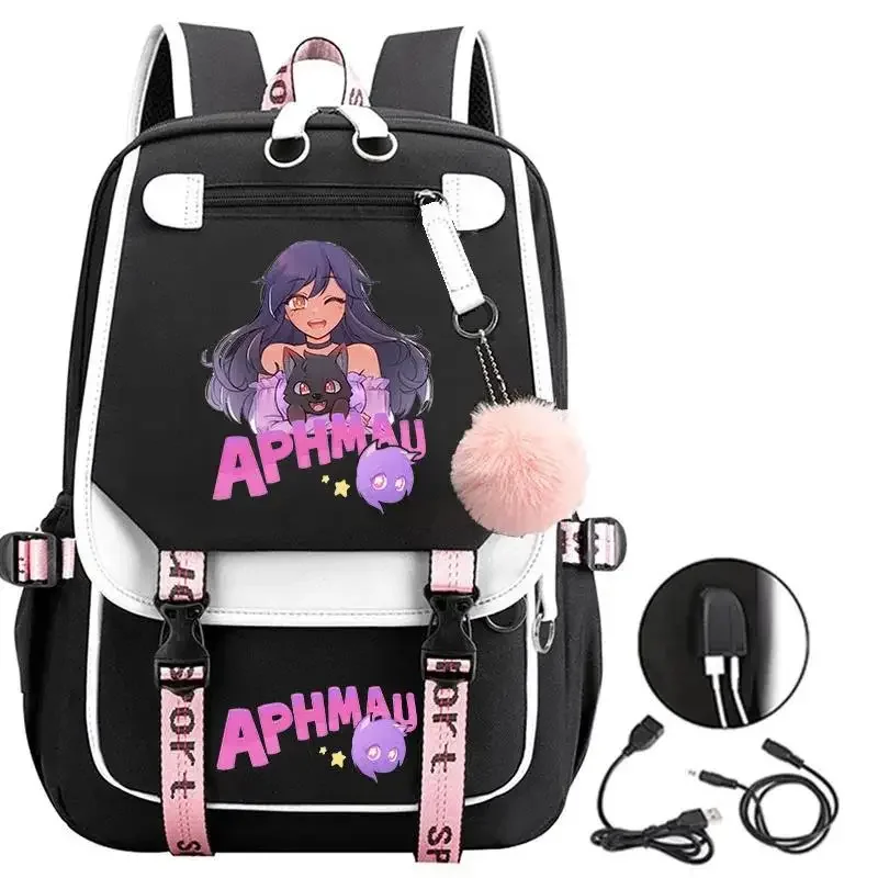 aphmau backpack for kids Korean Fashion Aphmau Cartoon Print