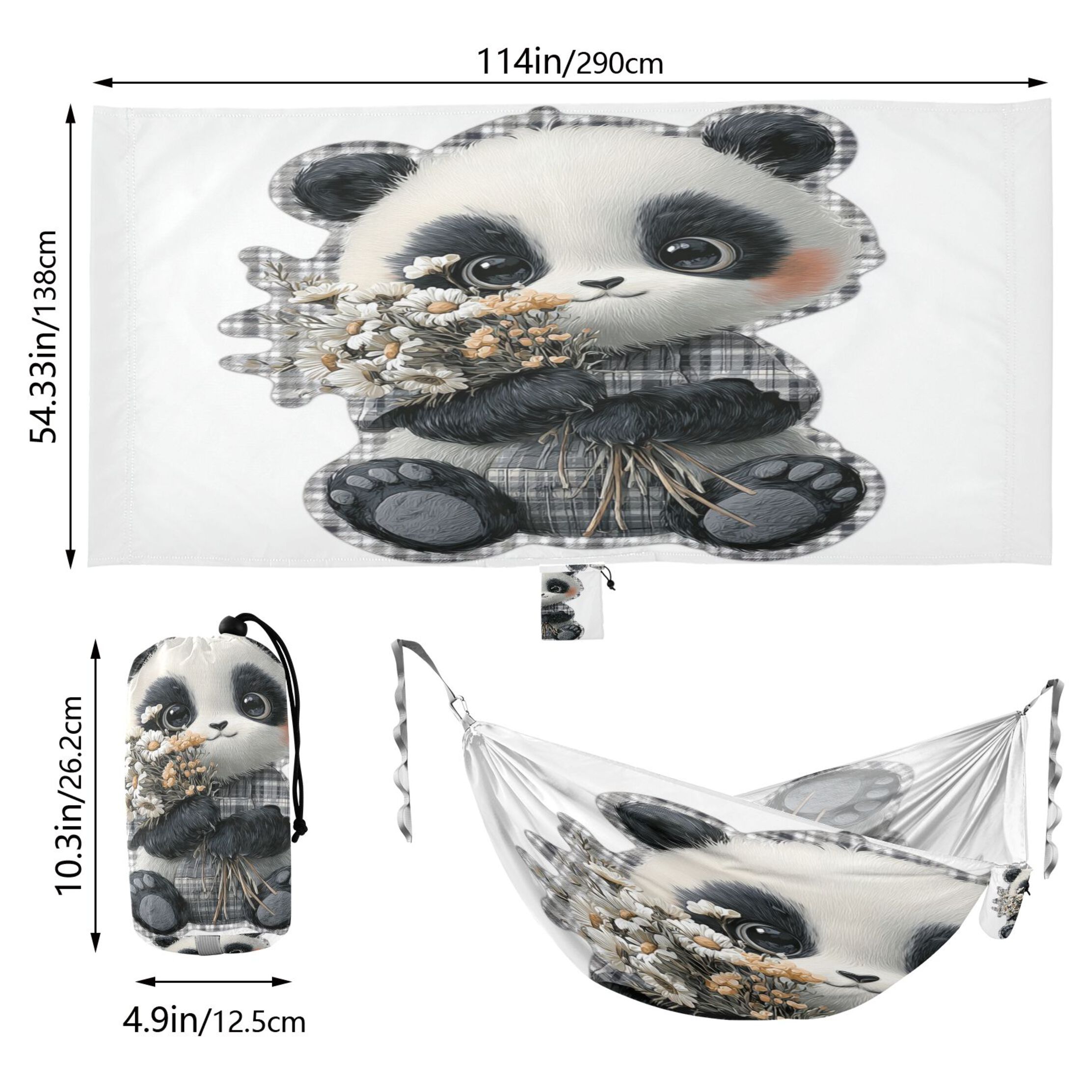 Hammock Camping Hammock Nylon Portable Hammock Travel Camping Hammock Cute Panda