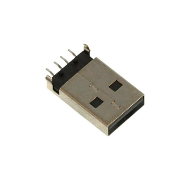 Pack of 12 0480371000 USB-A (USB TYPE-A) USB 2.0 Plug Connector 4 Position Surface Mount, Right Angle; Through Hole