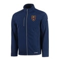 thumbnail image 2 of Men's-Cutter & Buck  Navy Real Salt Lake Evoke Eco Softshell Recycled Full-Zip Jacket, 2 of 3