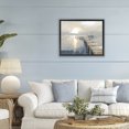 thumbnail image 3 of Stupell Industries Coastal Pier with Sailboat Seascape Black Floating Frame Canvas Art, 21 x 17, by Kim Curinga, 3 of 8