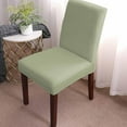 thumbnail image 2 of Dining Room Chair Covers, Sage Green Spring Stretch Parsons Chair Slipcovers Removable Kitchen Chair Protector Cover for Dining Room， Set of Set of 6, 2 of 7