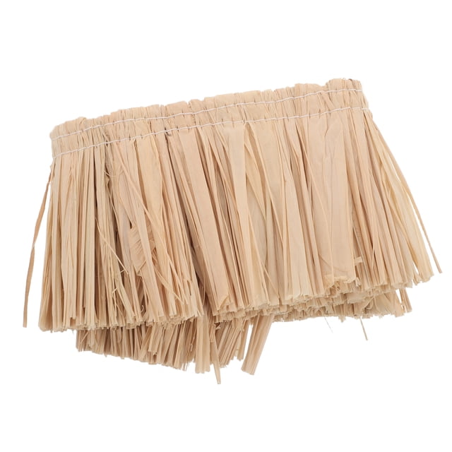 Borlas de paja de rafia natural para manualidades, falda de hierba hawaiana, bolso para hacer decoraciones para fiestas de bodas, ideal para decoración del hogar y fiestas