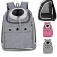 thumbnail image 3 of Mochila portátil de malla transpirable para mascotas, bolsa de transporte plegable de gran capacidad para gatos, suministros para viajes al aire libre, 3 of 4