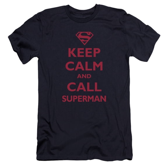 Superman - Call Superman - Premium Slim Fit Short Sleeve Shirt - XX-Large