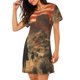 thumbnail image 2 of Easygdp 1860s Style American Cowboy Camisón de manga corta para mujer, informal, estampado, 2 of 6